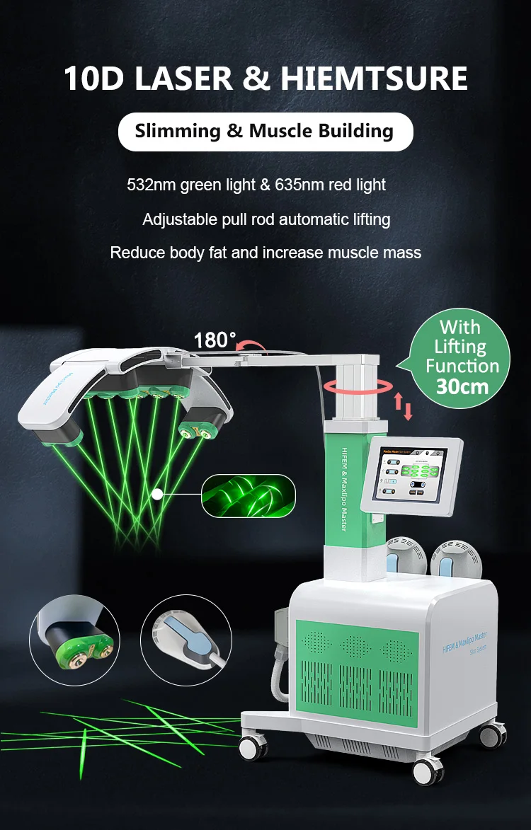 532nm Cold Laser Body Shape 10d Lipolaser Slimming Fat Reduce Machine/Non-invasive 10d green shape slimming weight loss laser