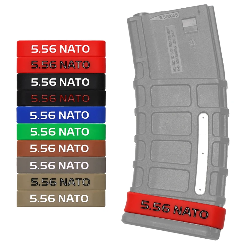 SIVI модные темные силиконовые резиновые Mag тактические 5 56 NATO журнальные маркировочные ленты