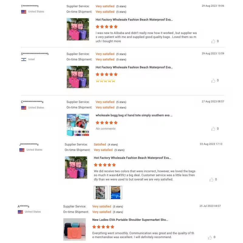 Outdoor Camping Women Shoulder Shopping EVA Beach Bag EVA Beach Hand Bag Wholesale Rubber Silicone Large Tote Beach Bag