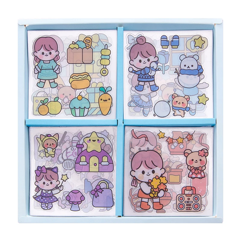 Kawaii  Daily Advertising PVC Waterproof Decoration Stickers Scrapbooking DIY Diary Stationery Sticker