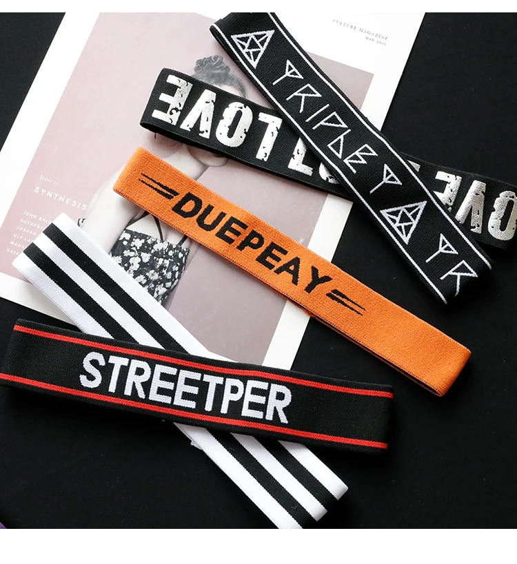 
2021 Wholesale Stretchy Athletic Sports Sweatband Designer Headband Elastic Custom Headbands For Men 