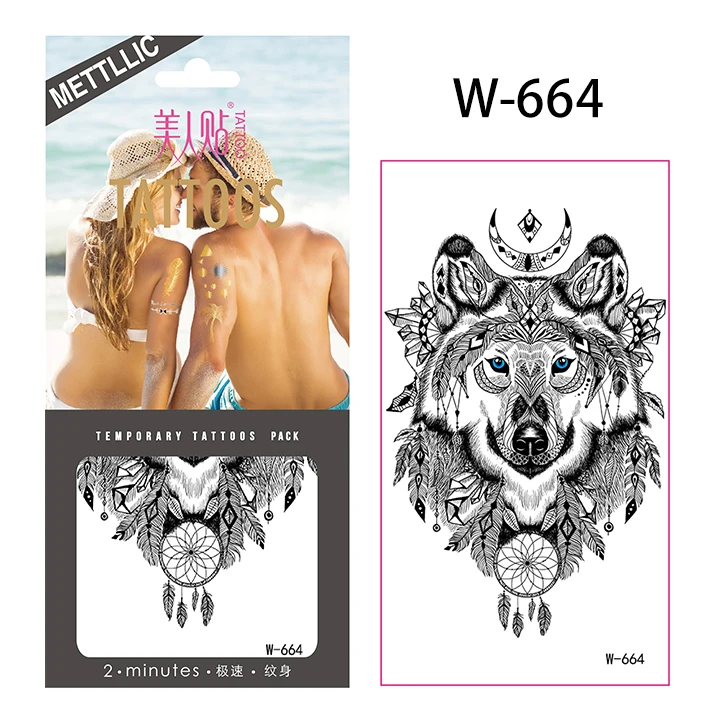 Large inventory Wholesale multicolour Waterproof Temporary water transfer printing Tattoo Sticker