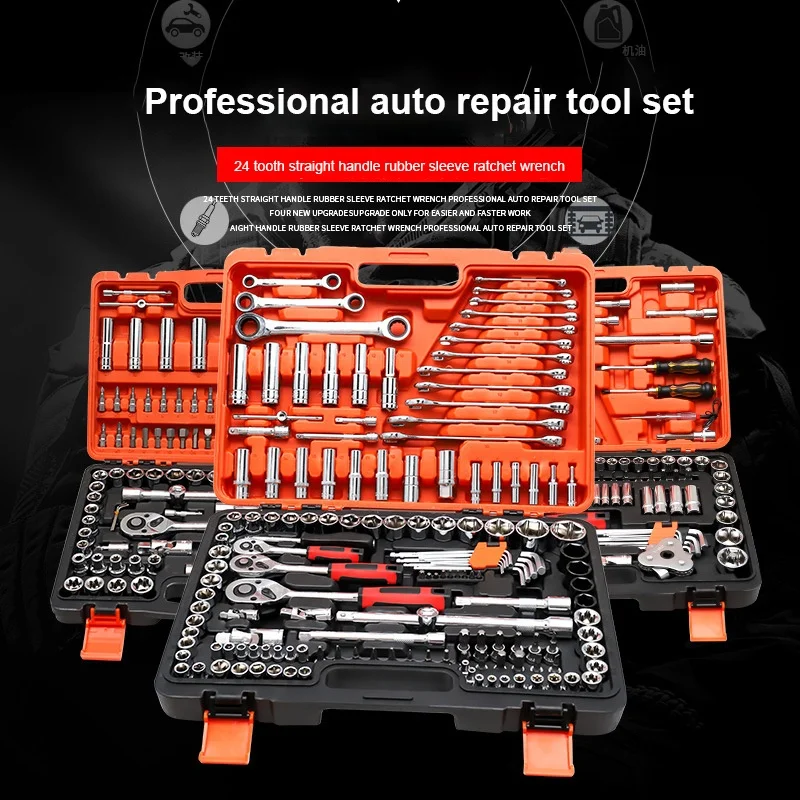 Car Tool Set 32-172PCS Professional Hand Tool box Sleeves ratchet wrench Auto repair tool sets