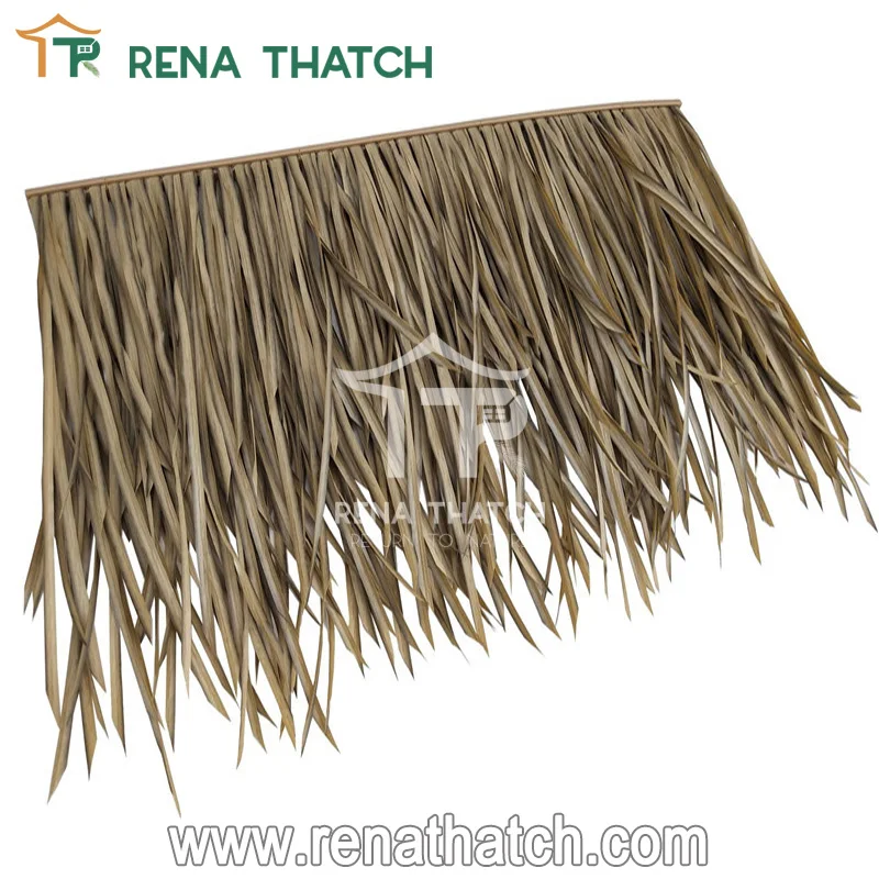 Popular durable outdoor fire resistant artificial thatch straw synthetic straw artificial roof thatch plastic palm roof