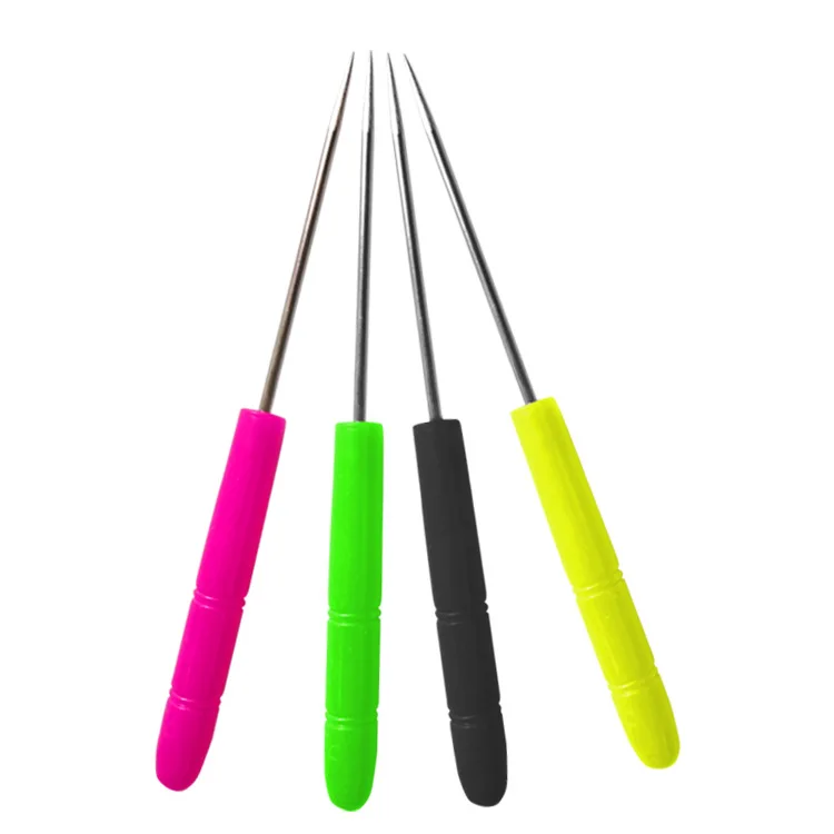 Wholesale color plastic handle awl cheap price DIY sewing Doll hair wig tools needle accessories