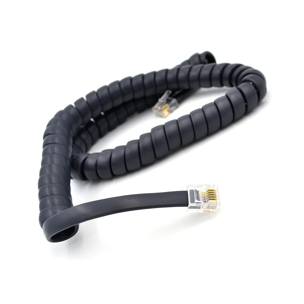  Спиральный вьющийся витой провод 50 футов 10 RJ11 RJ12 RJ45