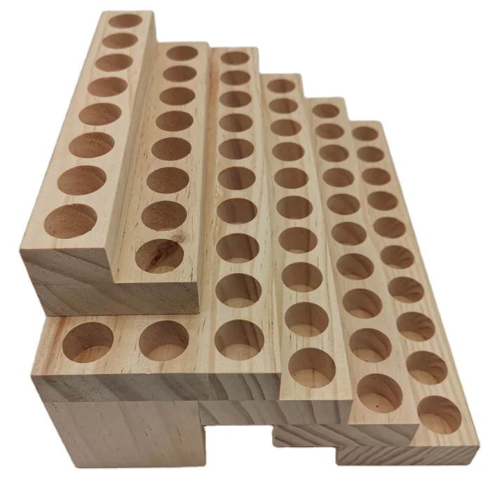 Wood Essential Oil Display Rack 6 Tiers Holder