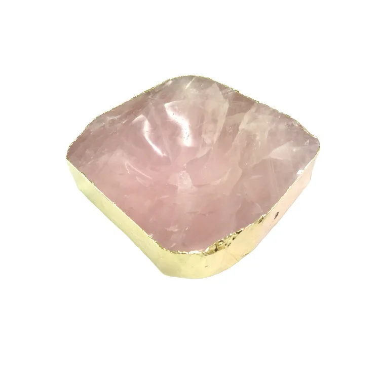 Pink Rose Quartz Stone Crystal Bowl