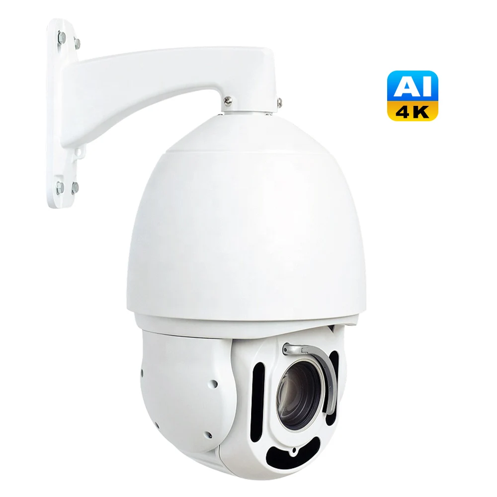 Face AI Camera PTZ Autotracking 8MP 4K PTZ Camera 38X Optical Zoom Starlight Smart 4K 8MP Full Color Auto Tracking PTZ Cameras