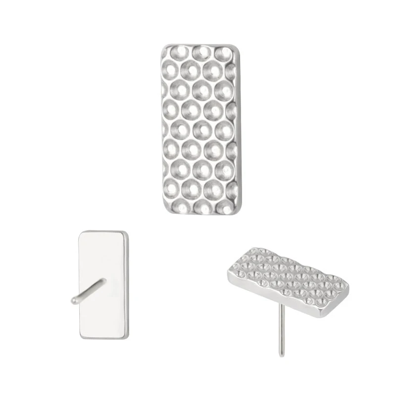 Fashion ASTM F136 Titanium Threadless Push Pin Earring Implant Grade Labret Top Nose Rings Piercing Jewelry Wholesale