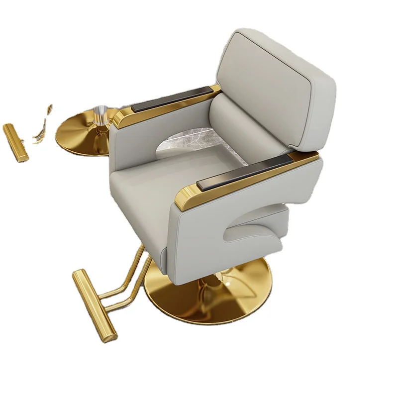 French Design Salon Barbershop Barber Chairs Hairdresser Used Men Hydraulic Barber Chairs