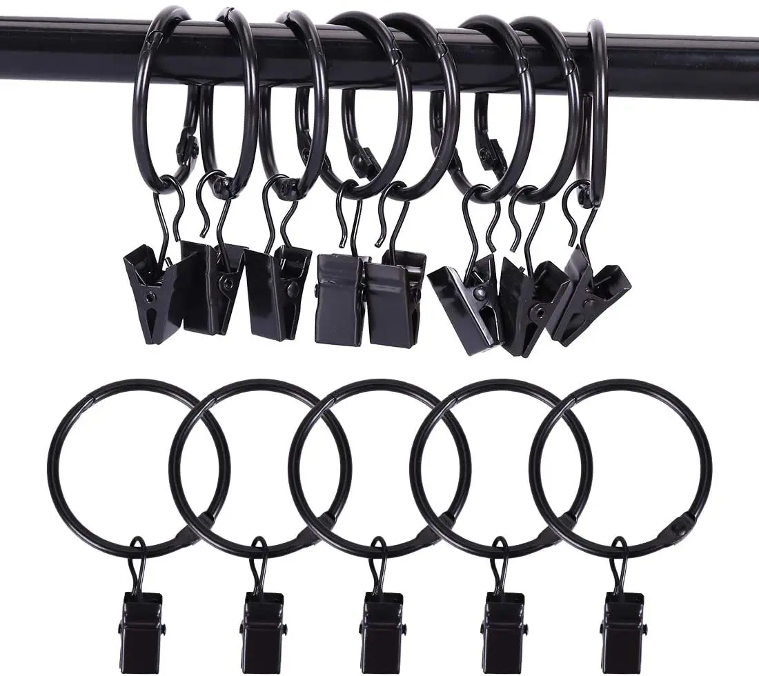 fashion curtain clip single drapery tape hooks designer shower curtain rings