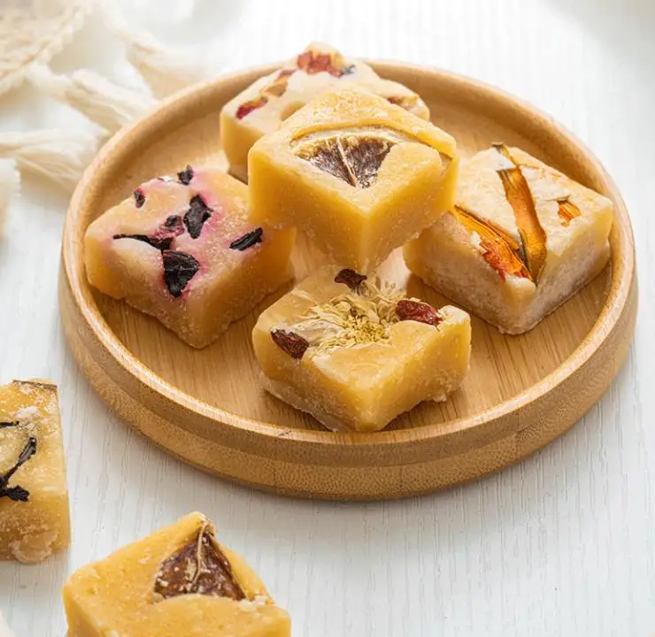 Chinese Sugar tea Sweet Honey sugar cubes Rose/Hibiscus /Goji berry / lemon flavors hard candy for drink