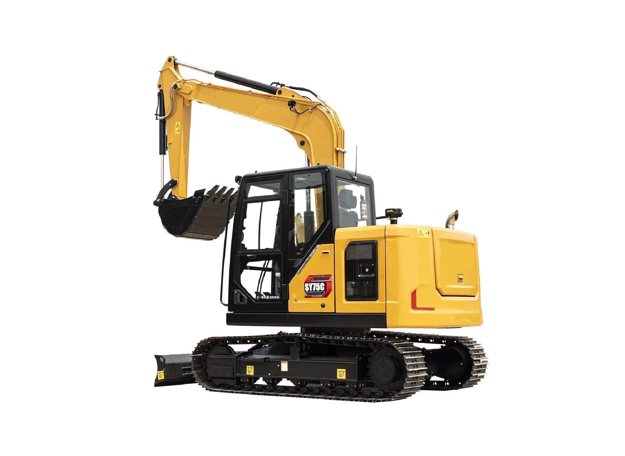 China brand SY75C 7.5ton medium hydraulic excavator Yanmar engine for sale