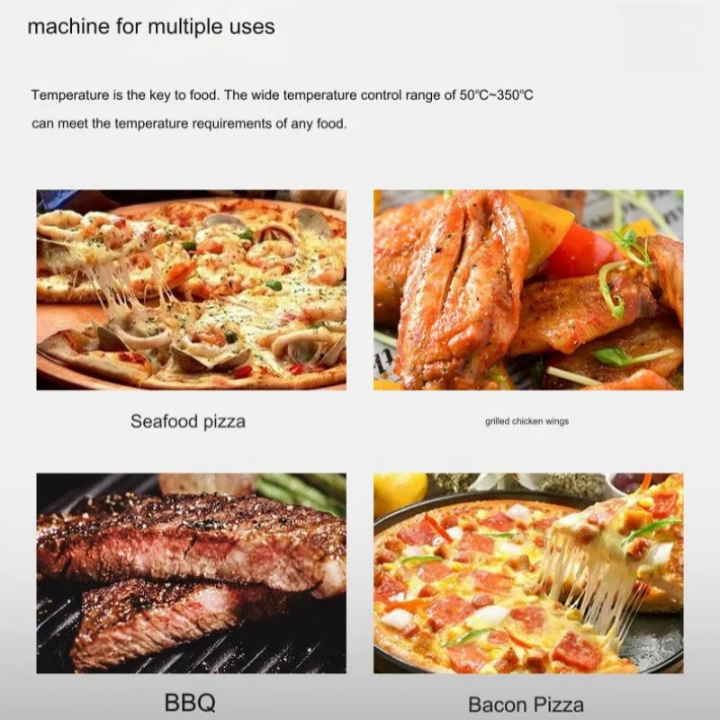 Large capacity Smokeless Toaster Pizza Oven Fast heating Double Layer Commercial Brick Gas Pizza Ovens