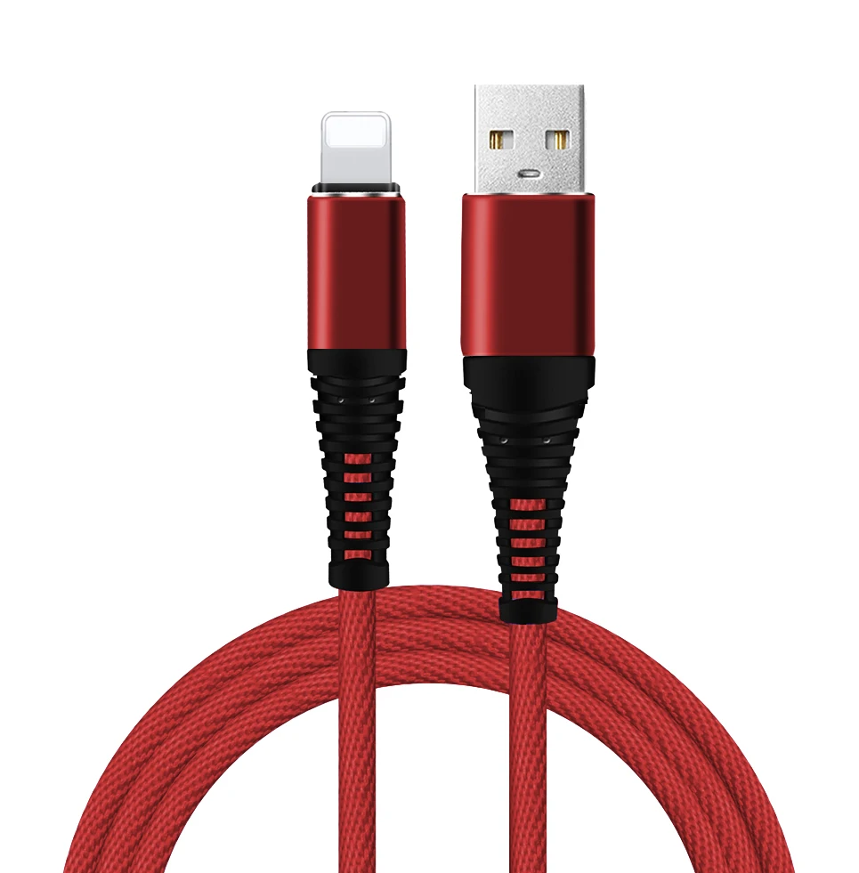 china manufacturer Nylon1m2m Braided fast charging for iphone usb data cable Certified cable