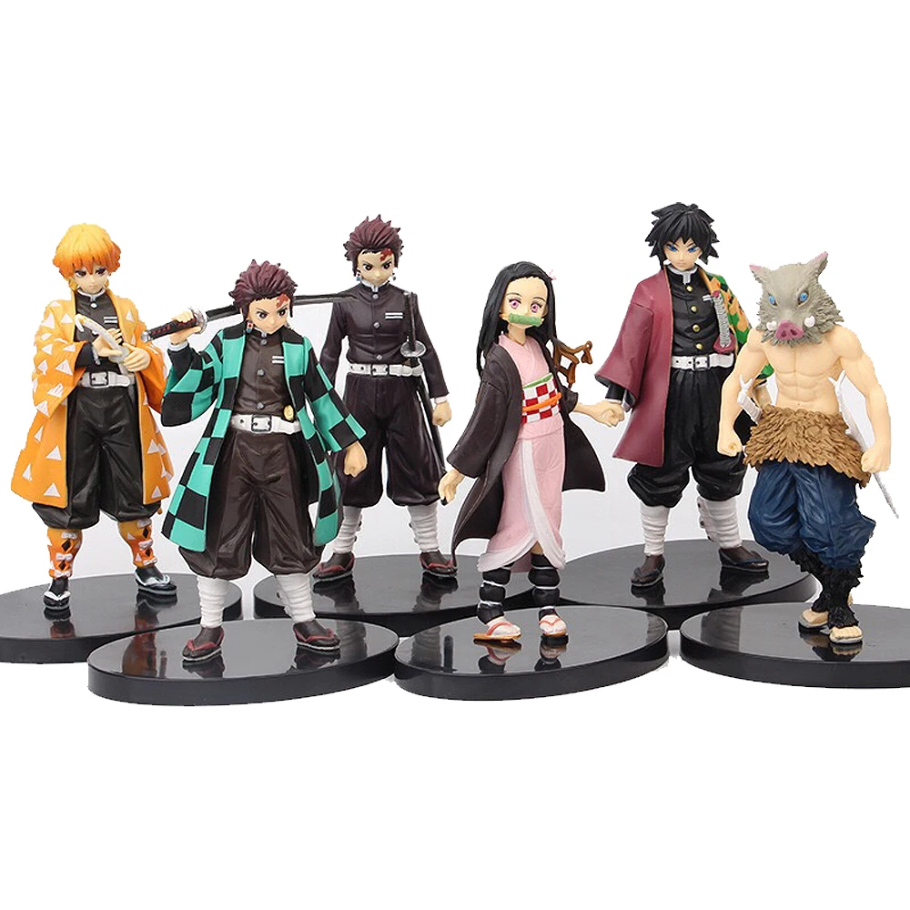 
Collectible toys 28 styles Demon Slayer anime model kamado nezuko Kochou Shinobu cake decoration action figures 