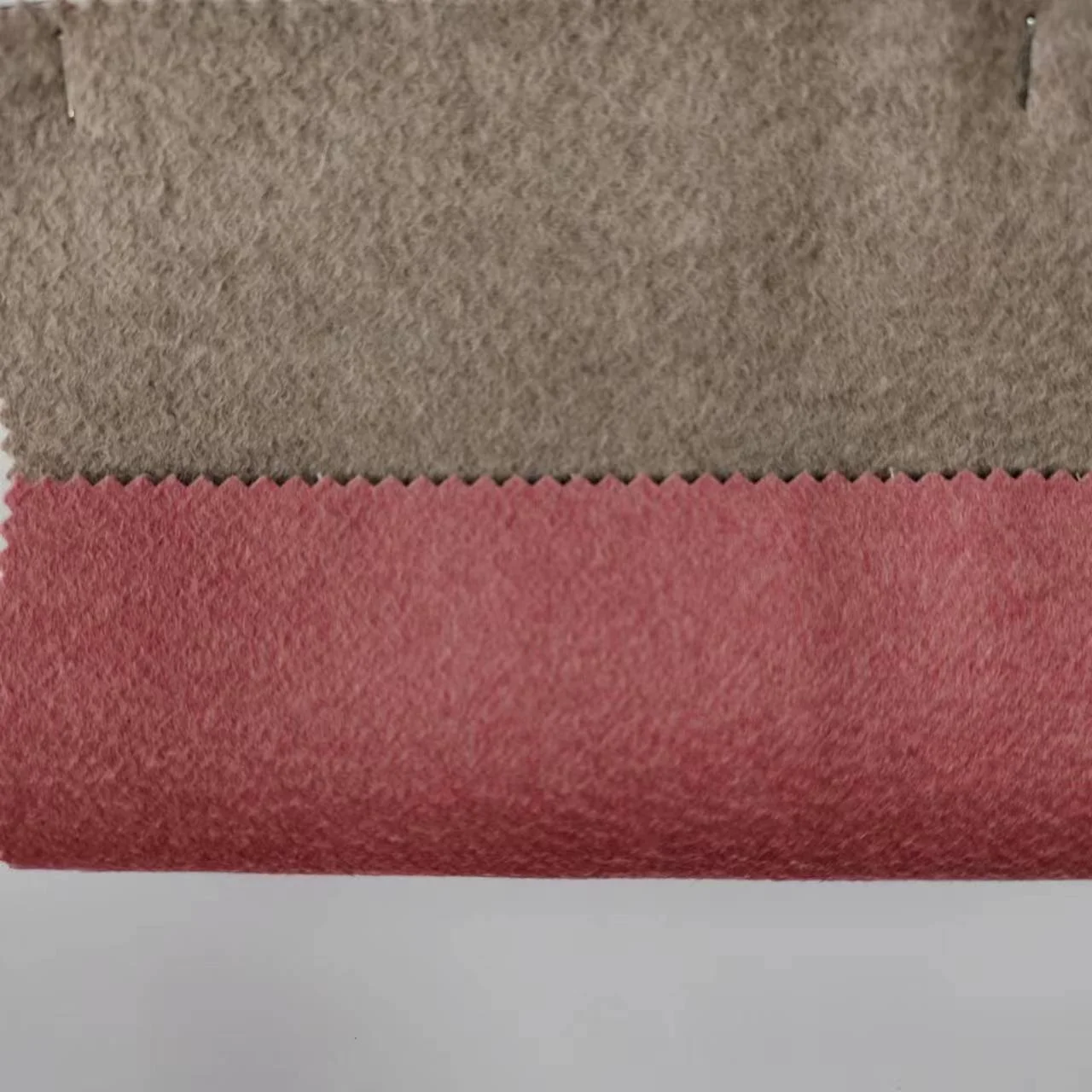 800G 90Wool 10cashmere High quality water ripple Double-sided different colors wool fabric