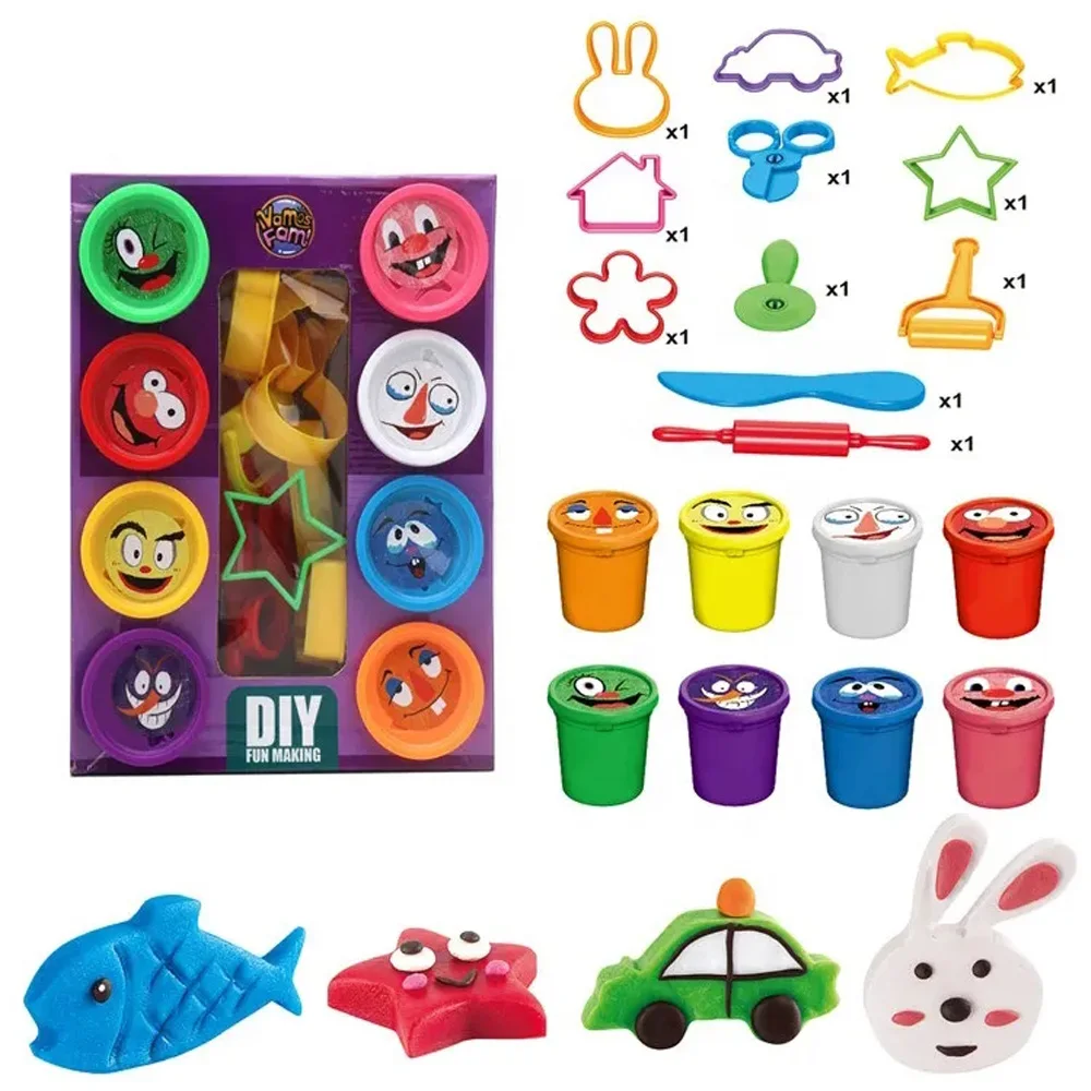 DC Toys Customized Promotional Colorful Eco Non Toxic Kids Modelling Play Dough Clay Toys Set DIY For Kids