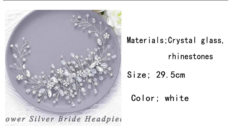 Bride Crown Princess Austrian Crystal Wedding Hair Girl Tiara Crown Bride Flower Comb Ball Veil Headband