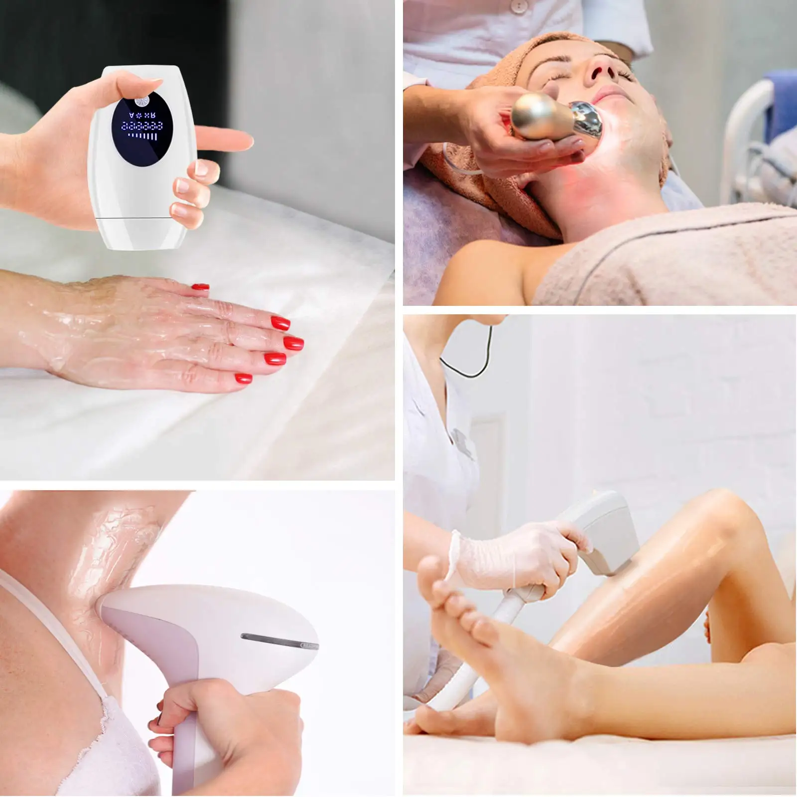 Cooling Gel Used with Beauty Device and Hair Removal Device for Women or Men in Face or Body