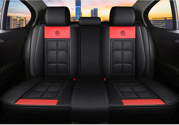 AUTOYOUTH OEM ODM Universal Sport Car Seat Cushion Full Leather Car Seat Covers Set