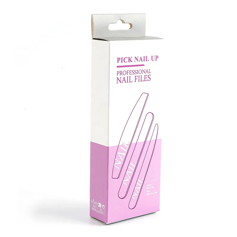 EDGE NAIL Print Pick Nail Up Professional Nail Files Coarse and Fine 12 pz Pack Kit Manicure with Display Box Set