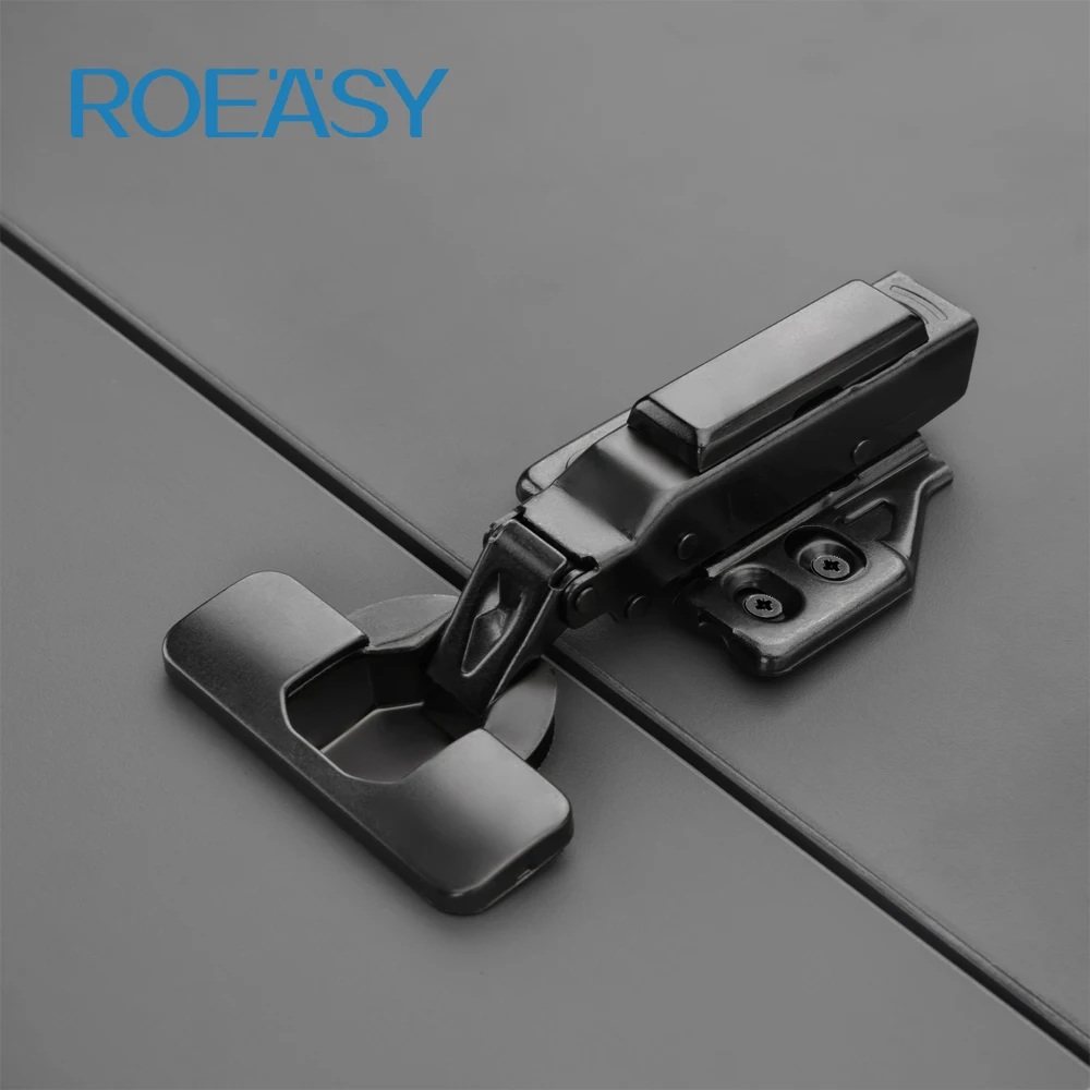 ROEASY full overlay kitchen cabinet door hinge 35mm cup soft close buffering half overlay insert adjustable 3D hydraulic hinges
