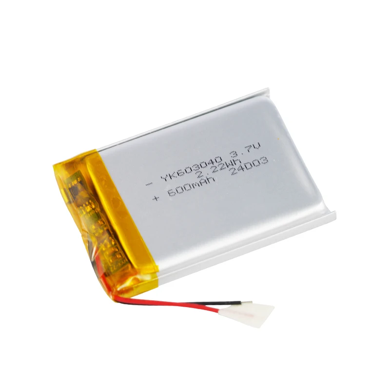Professional Ion Polymer Lipo Battery 600mah 3.7v 1200mah 603040-600 made in China