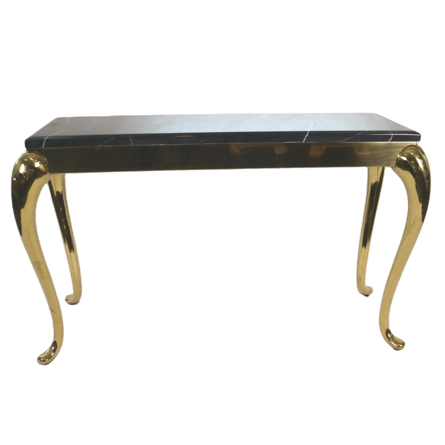 Contemporary Living Room Side Tables Modern Design Metal Glod Base Scales Table Blck Marble Side Table