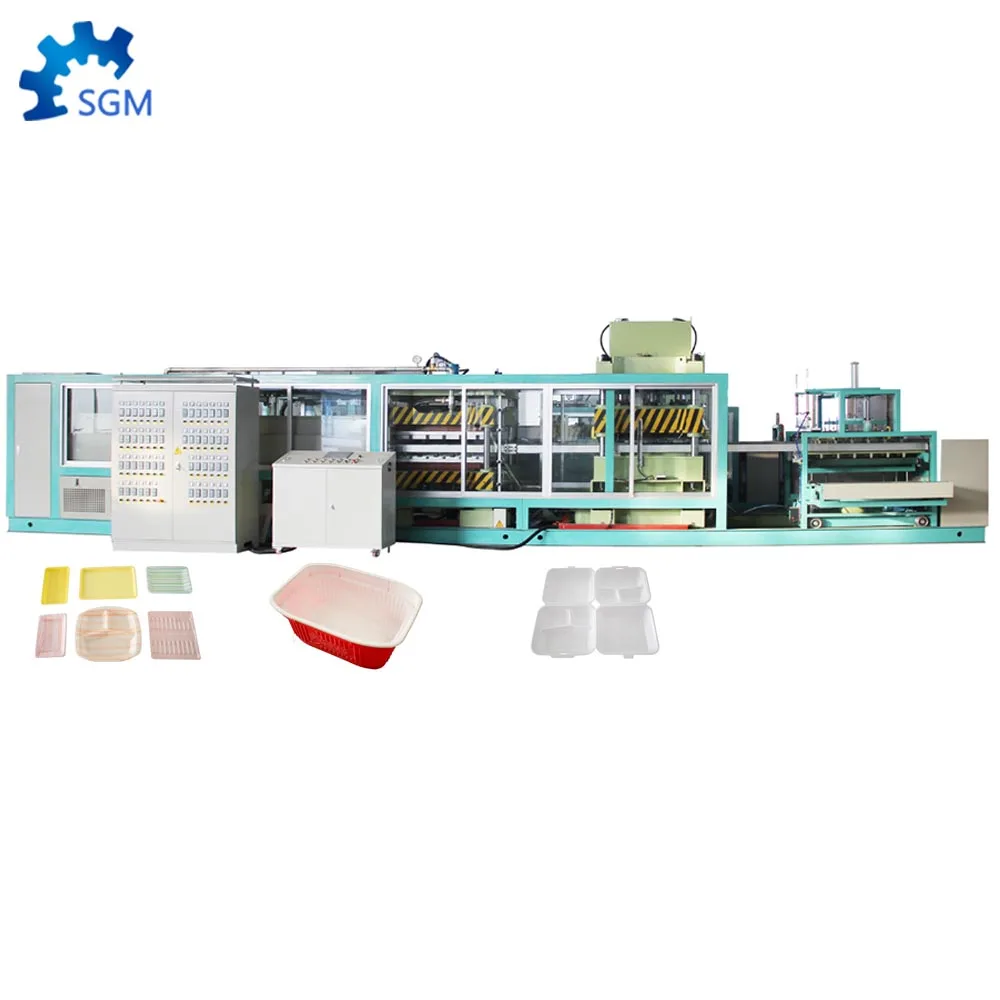 Fast food container disposable take away plastic biodegradable thermoforming machine