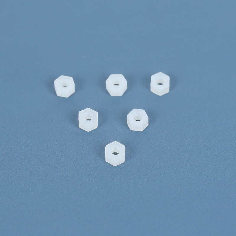 Plastic Screws and Nuts Nylon Nut Cap Hex Nylon PA66 Manufacturers Supply White Nylon Insulated Hexagon Nut