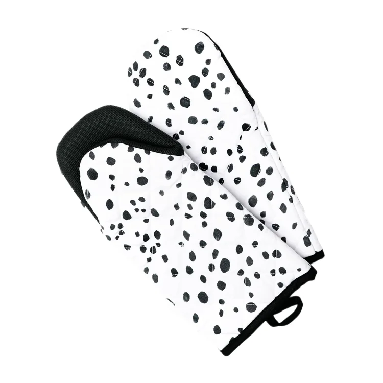 Custom Print Microwave Wholesale Cotton Double Oven Mitten Sublimation Pot Holders For Kitchen