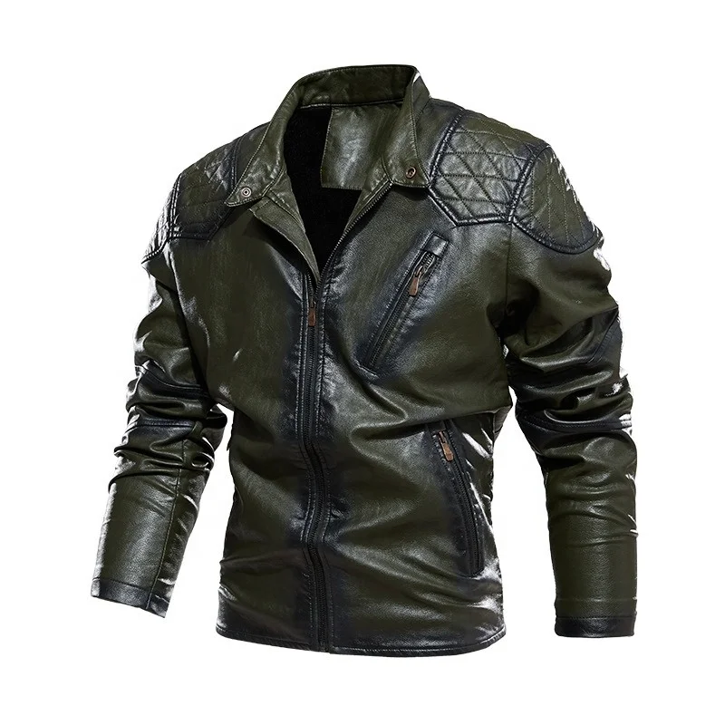 New Fashion Men black Lamb Leather Jacket Designer Outdoor Windproof Vintage Leather Jacket Streetwear Real Sheepskin Men jacket