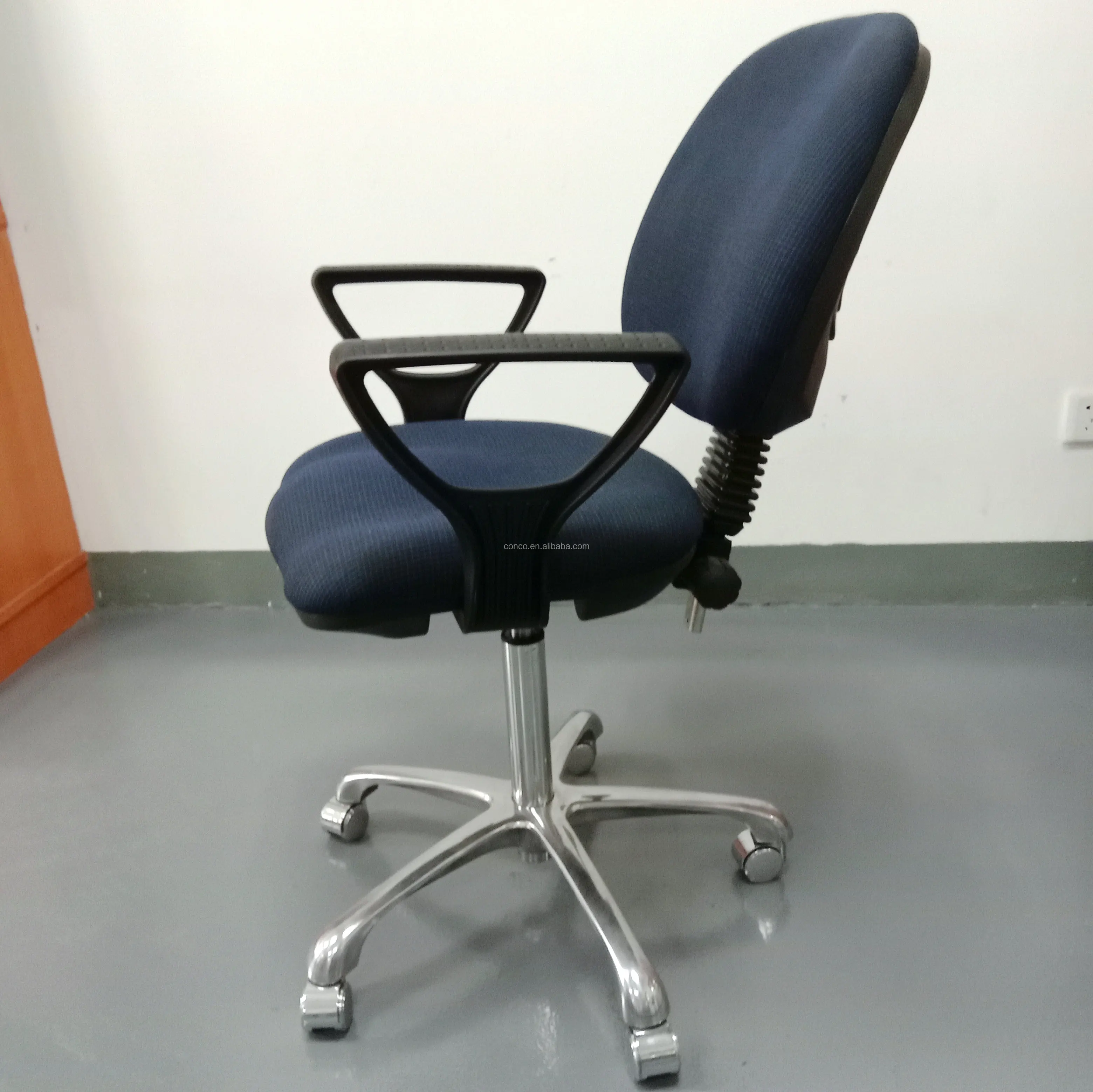 Fabric Antistatic Chair Manufacturer ESD Safe Chairs With Polished Aluminum Base