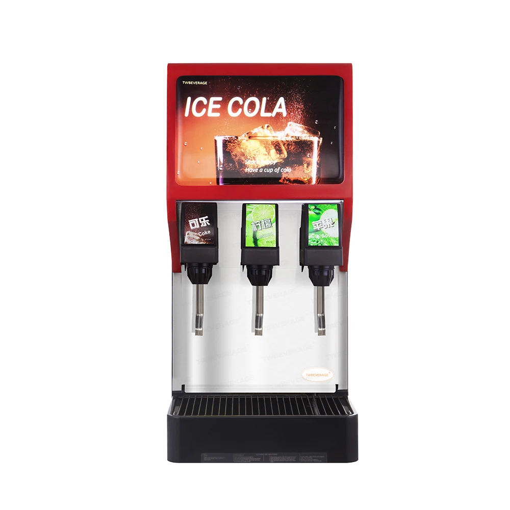 Post Mix Soda Fountain Dispenser for Making Carbonated drinks with 3 flavors