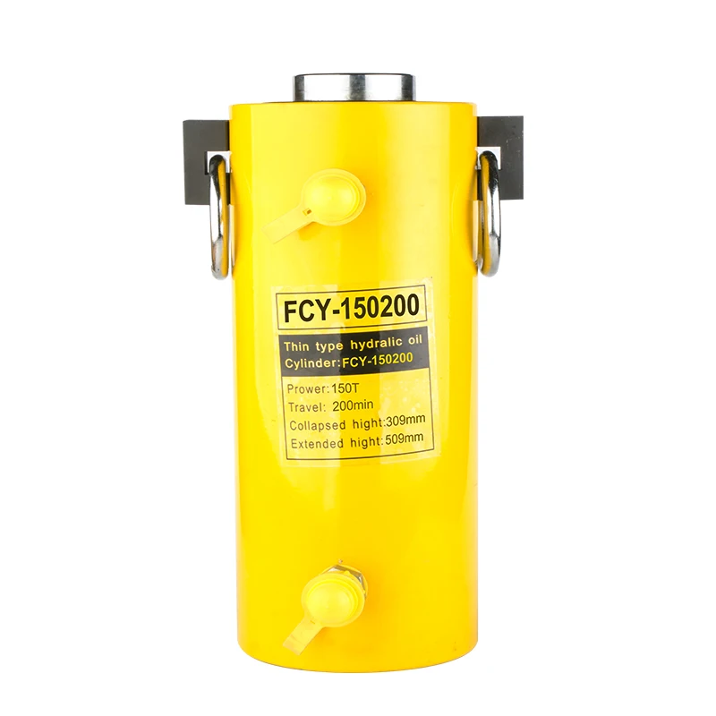 FCY-150200 Double Acting Hydraulic Cylinder Jack Bottle Hollow For Lifting