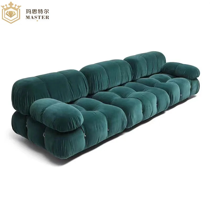 modern design 3 seater lazy velvet sofa fabric upholstered sofas living room sofa set furniture