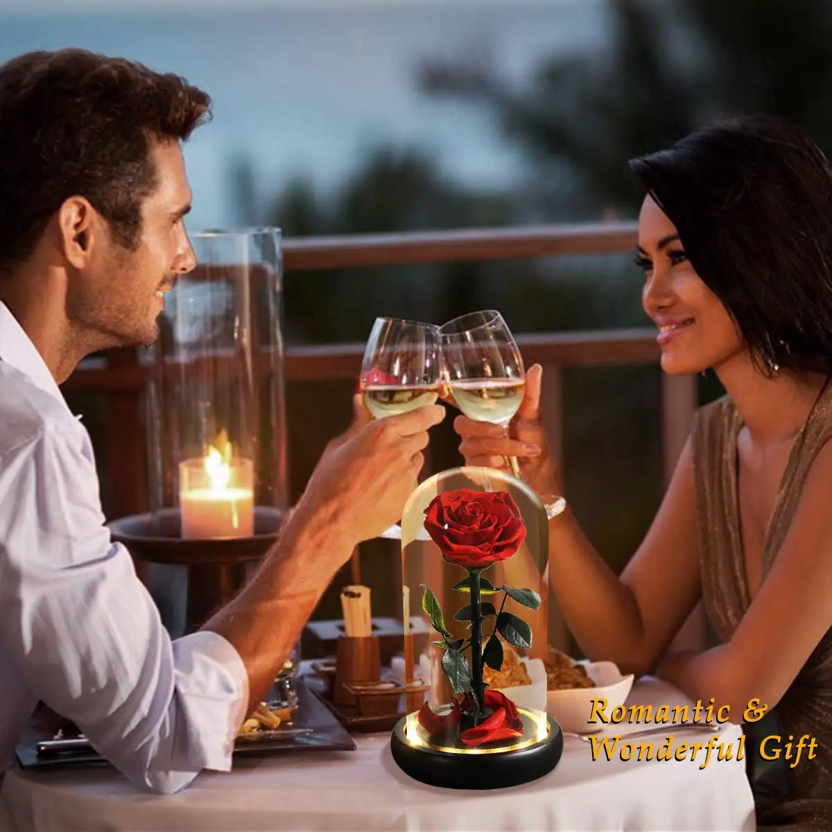 forever roses wholesale 7cm led enchanted galaxy rose eternal reasonable price preserved rose in dome glass