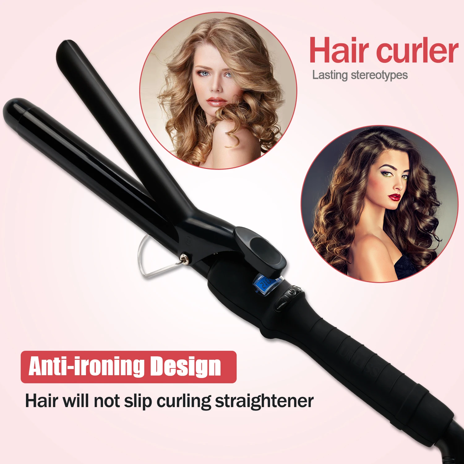 25MM Hair Curling Iron Thermal Conductor Extension Curling Iron 360 Rotating Curling Iron