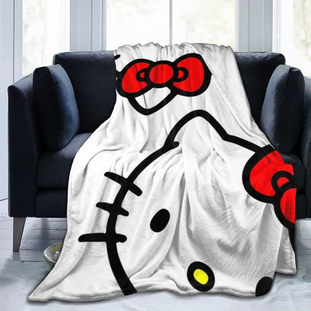 Популярный мультфильм heello kitty цифровая печать фланелевое одеяло