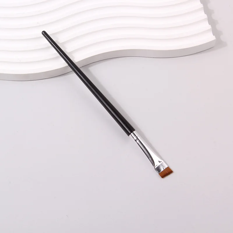 1pc single  thin perfect cutting Tint flat private label eyeliner Blade Ultra Fine Flat knife brush thin angled eyebrow brush