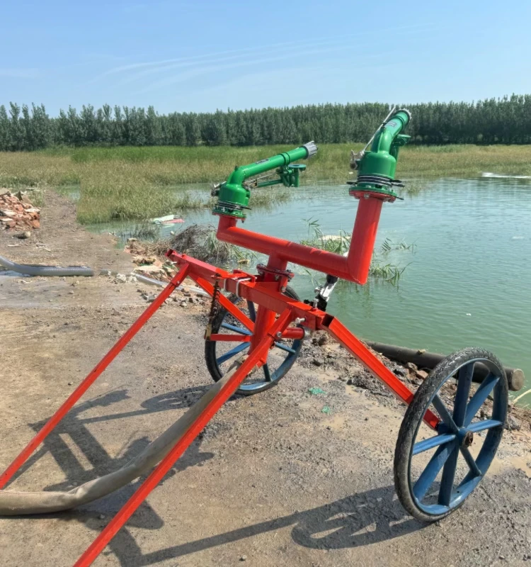 New Irrigation System Sprinkler Rain Gun Long-Range Large-Area Automatic Sprinkler Turbine Spray Gun Rocker Arm Spray Gun