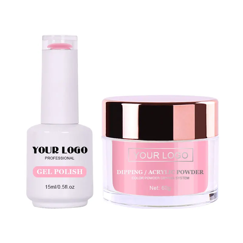 Nail art designs gel polish and dipping powder set 3 in 1 color acrylic nail powder