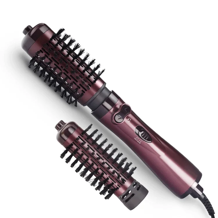 Hot Air Blow Dryer Brush Professional 2 In 1 Straightener Comb Electric Blow Dryer Rotating Hair Brush Roller Styler