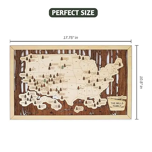 US National Parks Map, National Park Travel Map, National Park Tracker Checklist, National Parks Wall Art