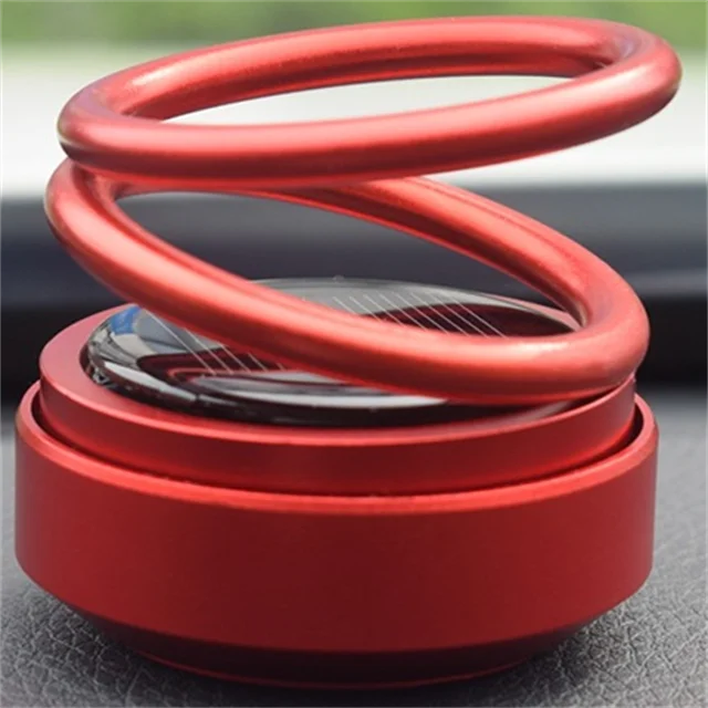 Solar double ring suspension car perfume manufacturers wholesale creative car perfume decoration