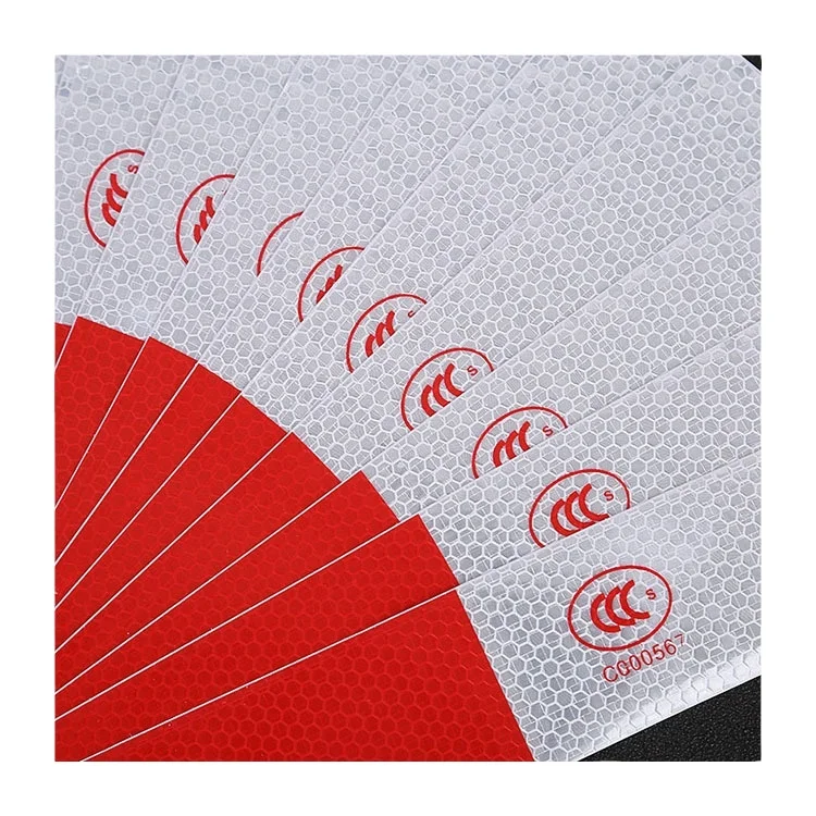 Светоотражающая лента высокой интенсивности для грузовиков и автомобилей, красный и белый цвета, 30 см х 5 см