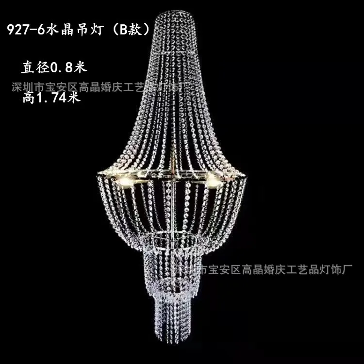 Classic Crytal Chandelier for Wedding Boda Ceiling Centerpiece Lamp Pendants Hanging Lights