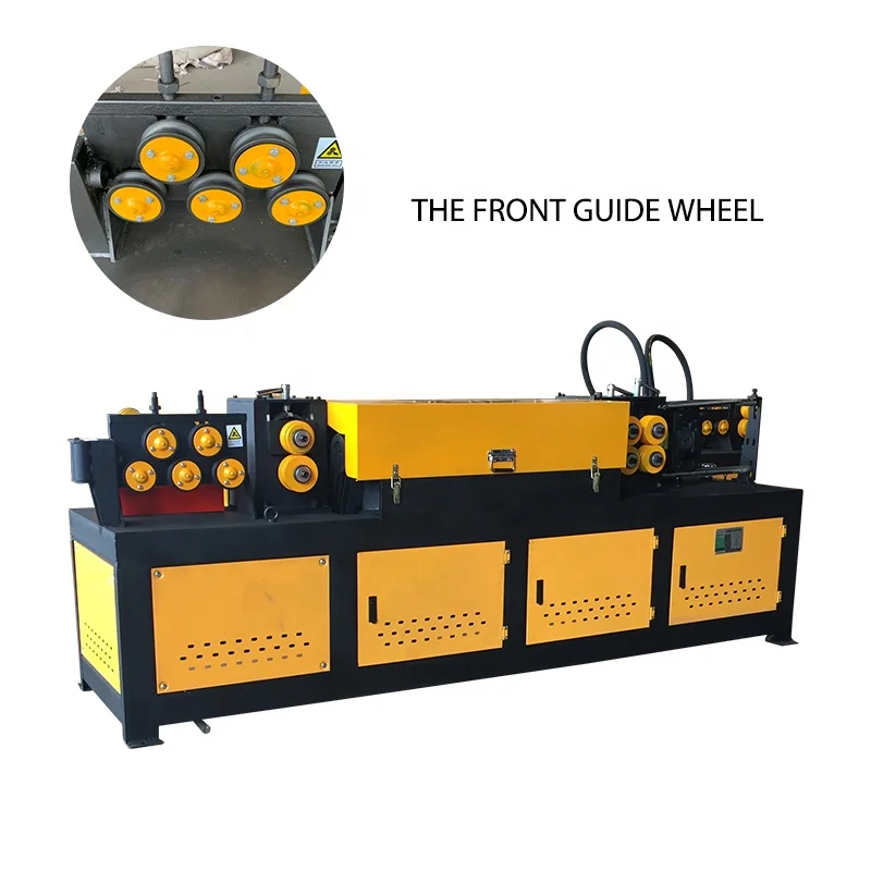 Automatic round rebar coiled bar deformed rebar Hydraulic Steel wire straightening and cutting machine